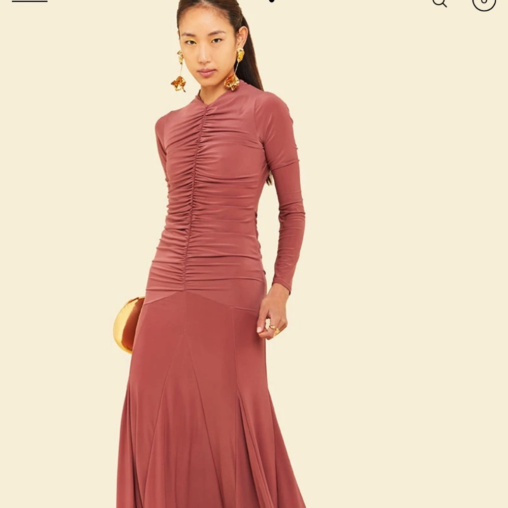 Mauve pink gown